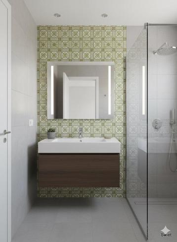 14121 Retro keukenruit groen bloemen behang vintage swiet beschikbaar voor biedingen
