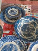 Veel prachtig blauw wit serviesdelen voornamelijk Engels, Ophalen of Verzenden