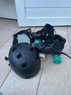 Roller skates met bescherming en helm, Ophalen, Verstelbaar, Gebruikt, Dames
