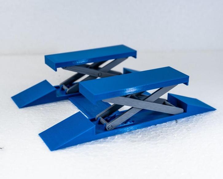 1:18 miniatuur poetsbrug hefbrug autobrug blauwgrijs diorama, Hobby en Vrije tijd, Modelauto's | 1:18, Nieuw, Auto, Overige merken