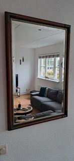 Mahonie Fact Geslepen Spiegel met Brons Beslag:, Huis en Inrichting, Woonaccessoires | Spiegels, Ophalen, Minder dan 50 cm, Zo goed als nieuw