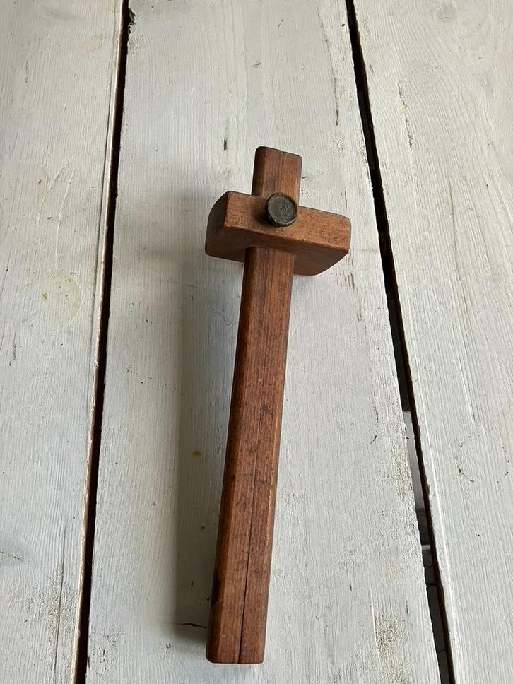 Nooitgedagt dubbel kruishout. Lengte 30 cm., Antiek en Kunst, Antiek | Gereedschap en Instrumenten, Ophalen of Verzenden