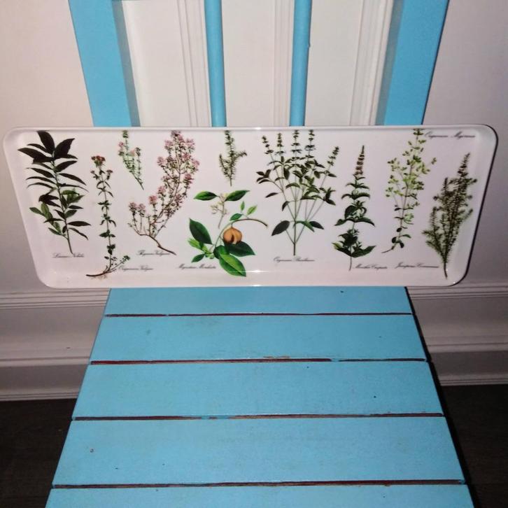 Langwerpig dienblad Botania kruiden Mebel Made in Italy, Huis en Inrichting, Woonaccessoires | Dienbladen, Gebruikt, Kunststof