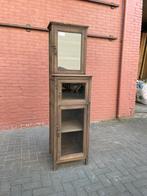 Antieke teakhouten vitrinekast, afsluitbaar, Huis en Inrichting, Ophalen of Verzenden, Zo goed als nieuw