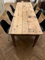 Boerentafel/eettafel 240x79 cm, smal, robuust, oud hout, Huis en Inrichting, Tafels | Eettafels, Ophalen, Gebruikt, Landelijk en industrieel, robuust hout met doorleefde look