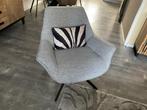Nieuwe Grijze fauteuil met draaivoet, Ophalen, Minder dan 75 cm, Nieuw, Stof