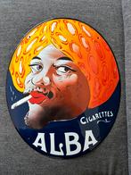 Alba Cigarettes - Emaille reclamebord, Verzamelen, Merken en Reclamevoorwerpen, Reclamebord, Ophalen of Verzenden, Zo goed als nieuw