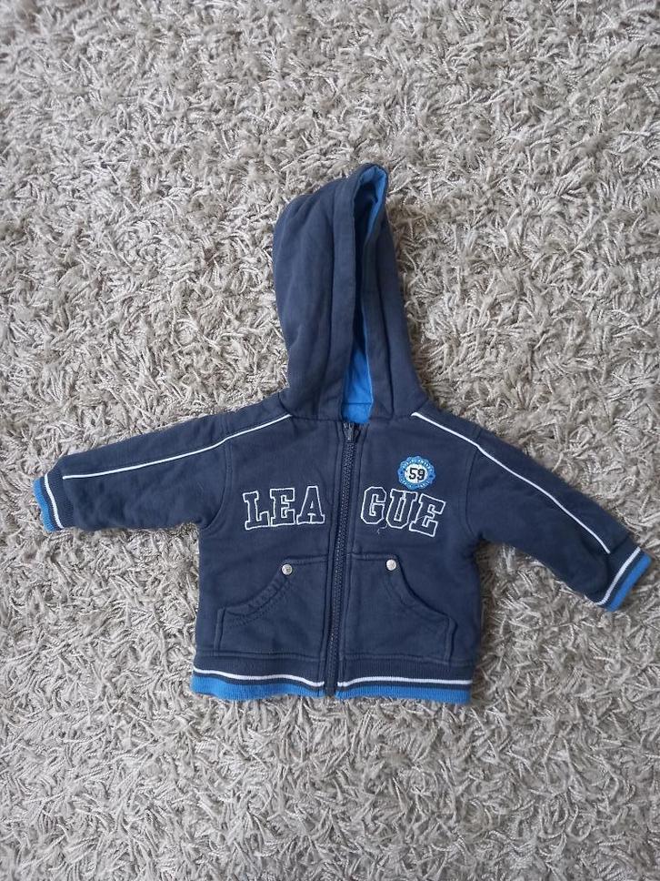 Babykleding jas met capuchon mt 50-56, Kinderen en Baby's, Babykleding | Maat 50, Zo goed als nieuw, Jongetje of Meisje, Jasje