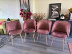 4 velvet eetkamer stoelen zgan, Huis en Inrichting, Stoelen, Stof, Zo goed als nieuw, Ophalen, Overige kleuren