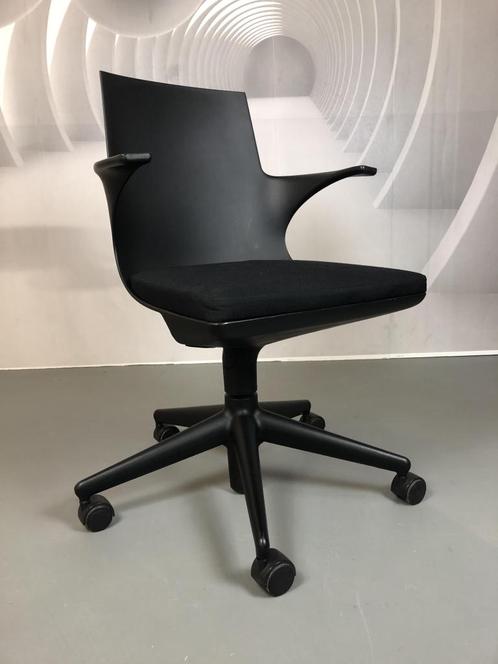1 Kartell Spoon bureaustoel Zwart, Huis en Inrichting, Bureaustoelen, Zo goed als nieuw, Bureaustoel, Ergonomisch