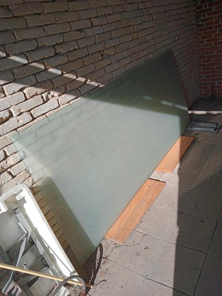 Dikke Glasplaat 7 mm 240 x 100, Tuin en Terras, Overkappingen, Gebruikt, Ophalen