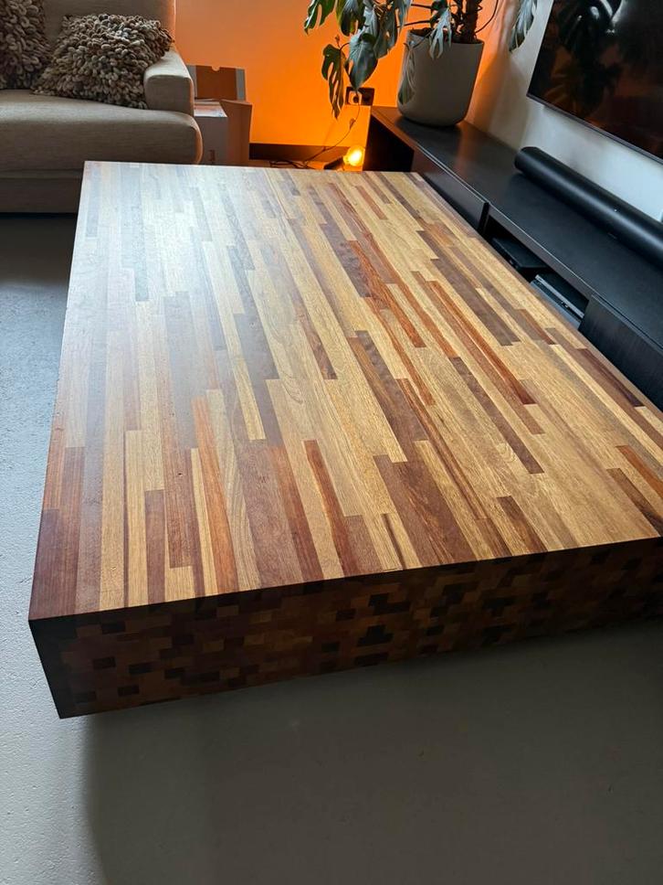 Exclusieve Linteloo Aulia Design Henk Vos Hardhout (180x119), Huis en Inrichting, Tafels | Salontafels, Gebruikt, Minder dan 50 cm