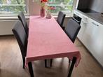 4x antraciet eetkamerstoelen stof, Huis en Inrichting, Stoelen, Ophalen, Gebruikt, Vier, Stof