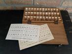 Vintage houten letterdoos, merk Malmberg’s, Antiek en Kunst, Ophalen of Verzenden