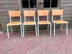Vintage schoolstoelen, Ophalen, Wit, Vintage, Zo goed als nieuw