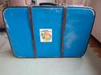 Retro vintage koffer blauw, Ophalen of Verzenden, Gebruikt, Overige materialen