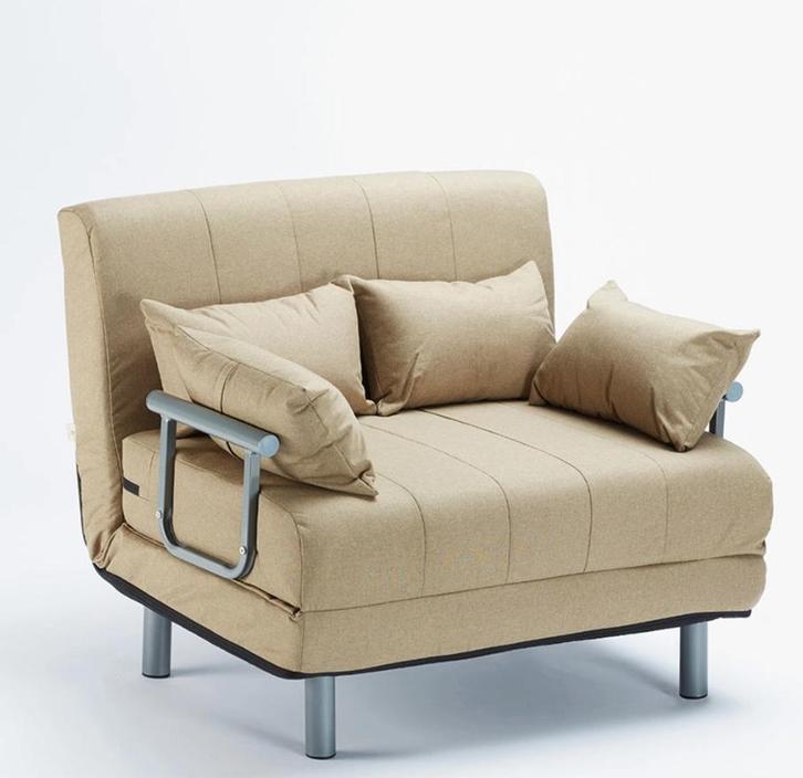 2 persoons slaapbank Le roi du relax beige nieuw, Huis en Inrichting, Slaapkamer | Slaapbanken, Nieuw, 100 cm, Overige maten, Tweepersoons