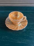 Anchor Hocking Fire King espresso kop&schotel, Ophalen of Verzenden, Zo goed als nieuw, Porselein, Kop en/of schotel