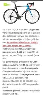 BTWIN Mach 740CF, 28 inch, Carbon, Heren, Zo goed als nieuw