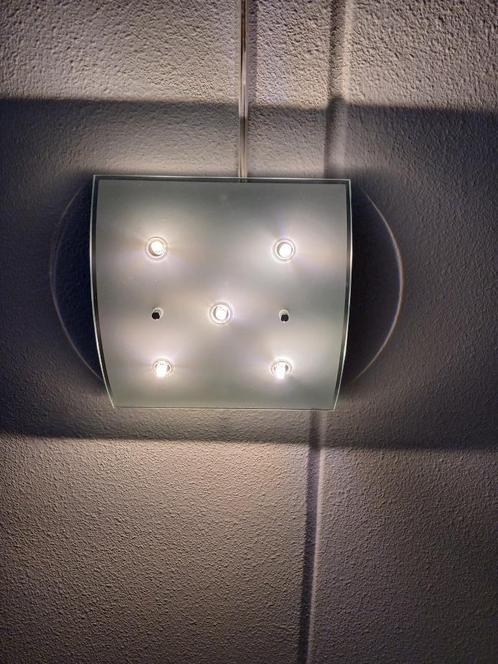 Plafondlamp (dimbaar) incl. ledlampjes, Huis en Inrichting, Lampen | Plafondlampen, Gebruikt, Glas, Metaal, Ophalen