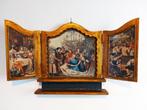 Drieluik Icoon Altaar stuk Schrijnwerkerambacht Q. Massijs, Ophalen of Verzenden