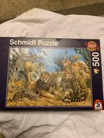 Schmidt Legpuzzel - Wilde Katten - 500 Stukjes, Ophalen of Verzenden, 500 t/m 1500 stukjes, Zo goed als nieuw, Legpuzzel