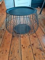 Zwart draadstaal bijzettafel ( mand ), Huis en Inrichting, Tafels | Bijzettafels, Minder dan 45 cm, Minder dan 55 cm, Gebruikt