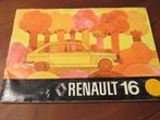 Instructieboek Renault 16 1975, Ophalen of Verzenden