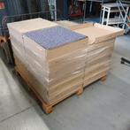 prachtige partij NIEUWE  projectkwaliteit tapijttegels blauw, Ophalen, 75 m² of meer, Nieuw, Grijs