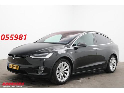 Tesla Model X 100D LED ACC Leder Memory LRHZ Camera 1e Eig.!, Auto's, Tesla, Bedrijf, Te koop, Model X, 4x4, ABS, Achteruitrijcamera