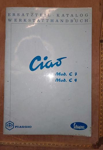 Werkplaatshandboek Vespa Piaggio Ciao c7 c9.  beschikbaar voor biedingen