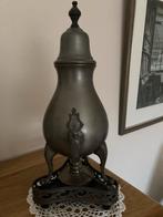 Tinnen Koffiekan/Theekan met Brander  - Tiel in nette staat, Ophalen of Verzenden