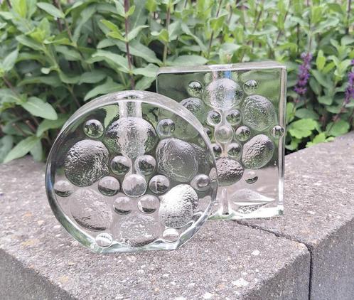 Prachtige set Walther glas solifleur vaasjes., Verzamelen, Retro, Huis en Inrichting, Ophalen of Verzenden