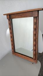antieke eiken spiegel vintage brocante retro klassiek, Antiek en Kunst, Antiek | Spiegels, Ophalen of Verzenden, Rechthoekig, Minder dan 50 cm