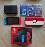 Nintendo Switch + 3 Games + Pokemon Case, Spelcomputers en Games, Spelcomputers | Nintendo Switch, Ophalen, Zo goed als nieuw