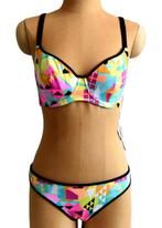 Nieuwe Freya bikini, fluor/roze/geel, Mt. 65 E, Verzenden, Geel, Nieuw, Freya
