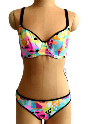Nieuwe Freya bikini, fluor/roze/geel, Mt. 65 E beschikbaar voor biedingen