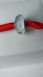 Originele Pandora murano / glas bedel wit met zirkonia's, Ophalen of Verzenden, Zo goed als nieuw, Pandora