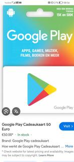 Google play kaart 100, Eén persoon, Cadeaubon