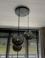 Hanglamp 3 bollen smoked glass, Huis en Inrichting, Lampen | Hanglampen, 50 tot 75 cm, Ophalen of Verzenden, Industrieel/modern