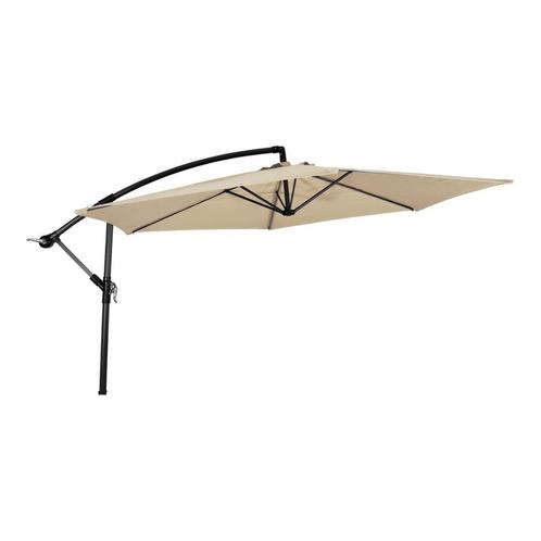 Zweef parasol rond 3 meter gemini ecru, Tuin en Terras, Parasols, Nieuw, Zweefparasol, 2 tot 3 meter, Ophalen of Verzenden