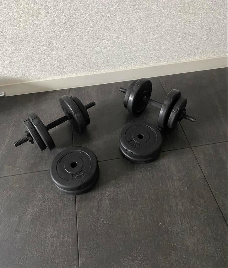 Halterset Kunststof met gewichten, Sport en Fitness, Fitnessmaterialen, Nieuw, Halterset, Armen, Ophalen