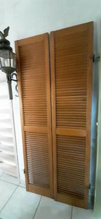 Hoge houten louvredeuren, Ophalen, Gebruikt, Hout, Binnendeur
