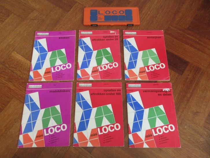 Loco Mini retro : doos + 6 boekjes Taal, Rekenen en klok, Kinderen en Baby's, Speelgoed | Educatief en Creatief, Gebruikt, Puzzelen