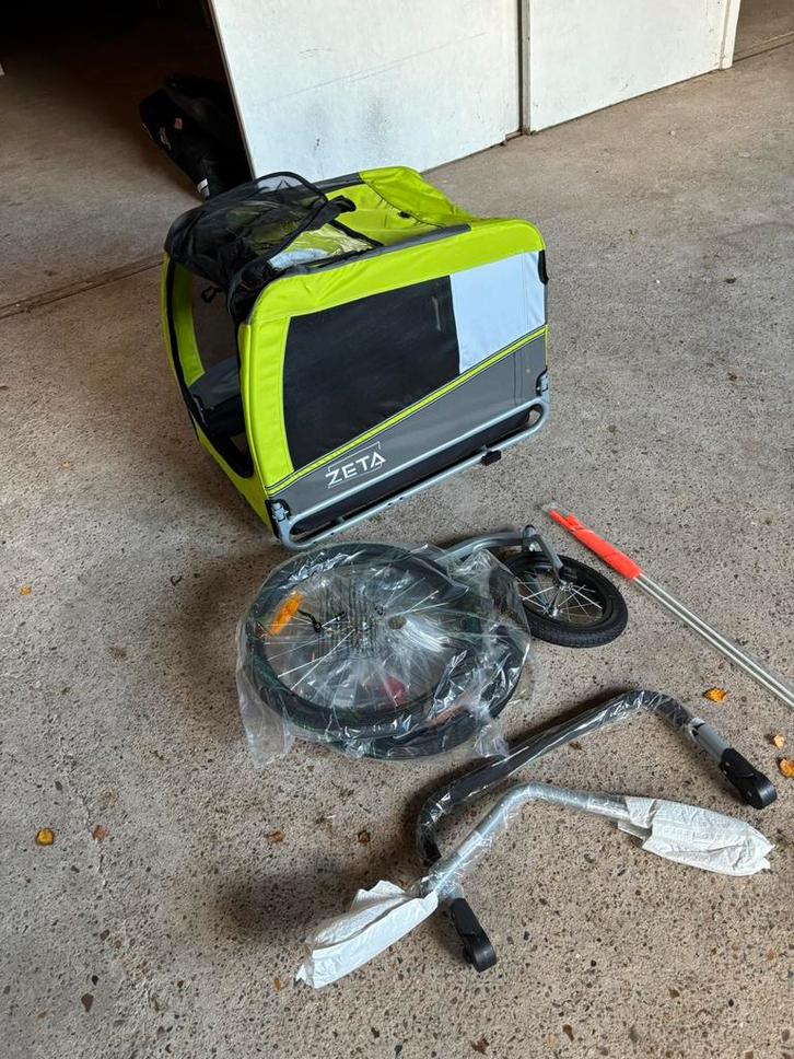 Nieuw Zeta fietskar kinderwage voor het transport van honden, Fietsen en Brommers, Fietsaccessoires | Aanhangers en Karren, Zo goed als nieuw