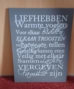 Schilderij met tekst, Huis en Inrichting, Woonaccessoires | Schilderijen, Tekeningen en Foto's, Minder dan 50 cm, Nieuw, Minder dan 50 cm