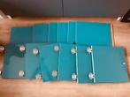 Ikea Kallax inzetten met deurtjes turquoise blauw, Ophalen, Gebruikt