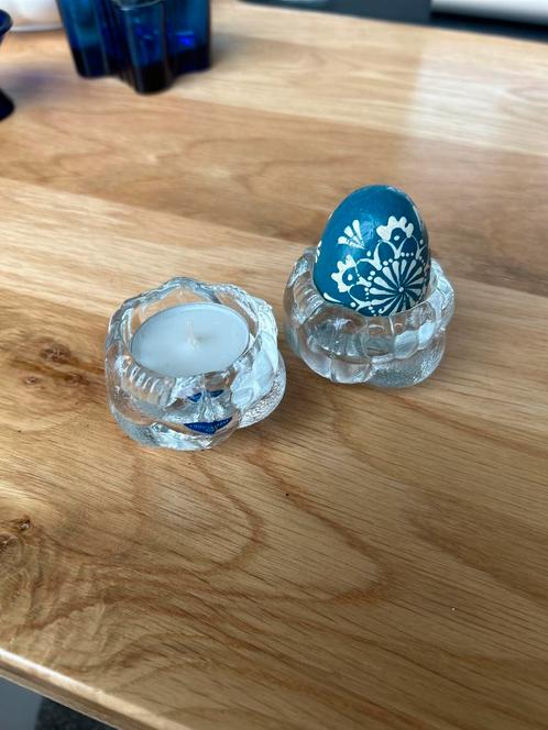 Beautiful Finnish Nuutajarvi Vintage Egg Bowl 1 piece, Antiek en Kunst, Antiek | Glas en Kristal, Ophalen of Verzenden