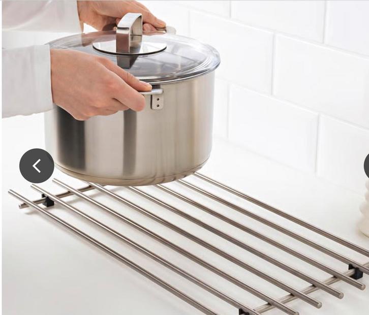 Lämplig pannenrek rvs 50x28cm NIEUWE VERPAKKING 50% korting, Huis en Inrichting, Keuken | Keukenbenodigdheden, Nieuw, Ophalen of Verzenden