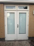 Hardhouten tuindeuren te koop, Doe-het-zelf en Verbouw, Deuren en Horren, Ophalen, 120 cm of meer, Buitendeur, 200 tot 215 cm